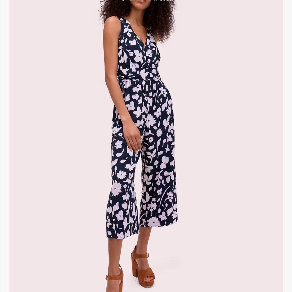 Kate Spade Splash Tie Waist Jumpsuit